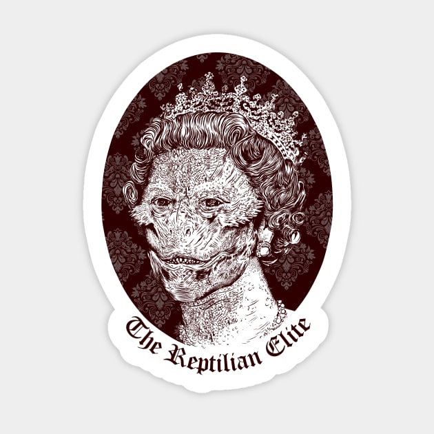 The Reptilian Elite Sticker by yoshi_amtha